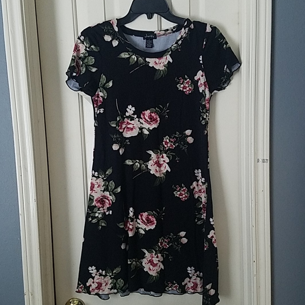 Black floral dress